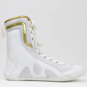 ELITE BOXING SHOES - WHITE/GOLD
